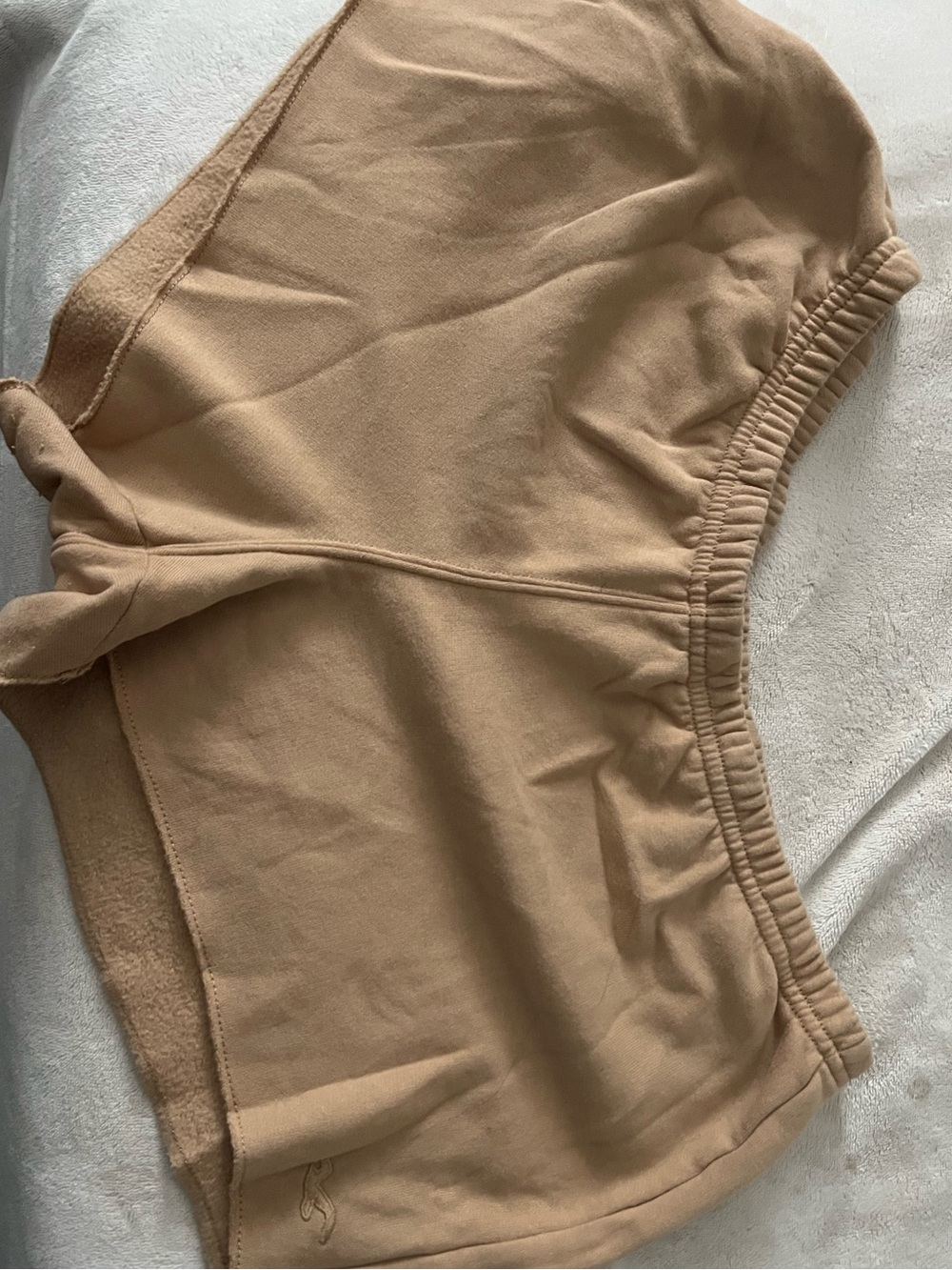 Hollister Tan Athletic Elastic-Waist Lounge Shorts
